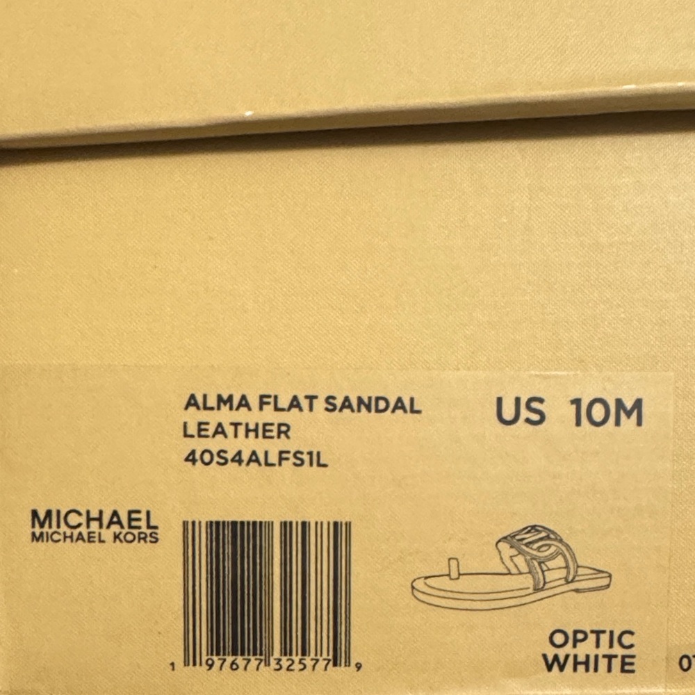 Michael Kors Alma Flat Sandal in White